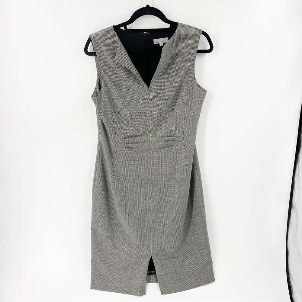 ✅ UNGER HERRINGBONE‎ SHEATH DRESS BLACK/WHITE SIZE 10